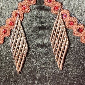 Gold Chain Link Chandelier Earrings